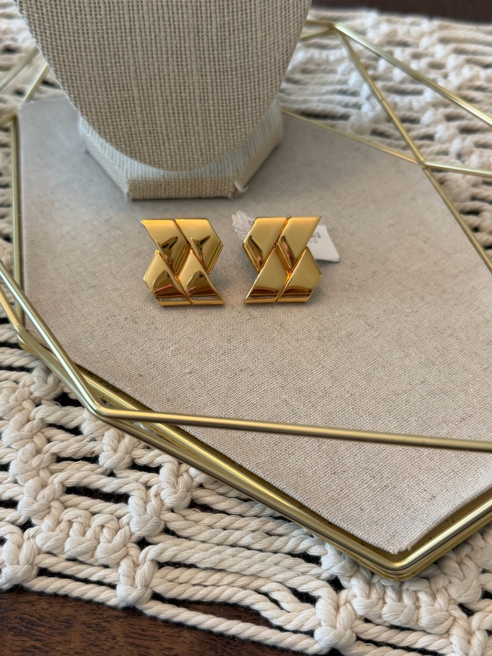 Versace Bind Earrings in Versace Gold - New with Tags